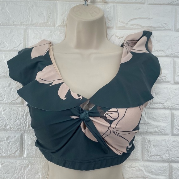 Albion Emerald Tigerlily Lauren Swim Crop Small - Picture 1 of 9